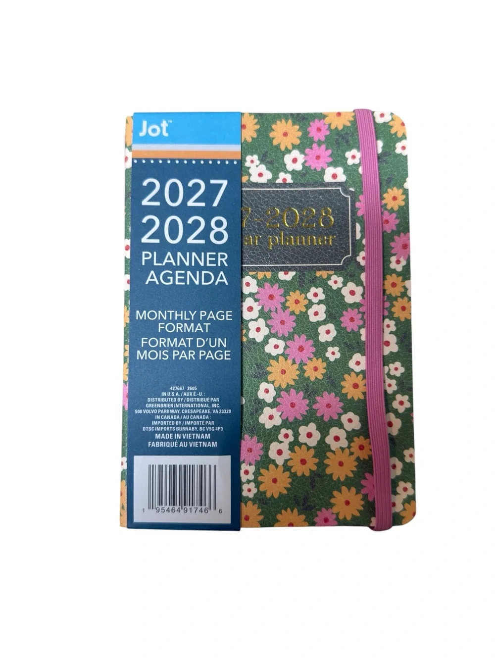Set of 2 Scripture & Floral Print 2027-2028 Monthly Reference Pocket Planners